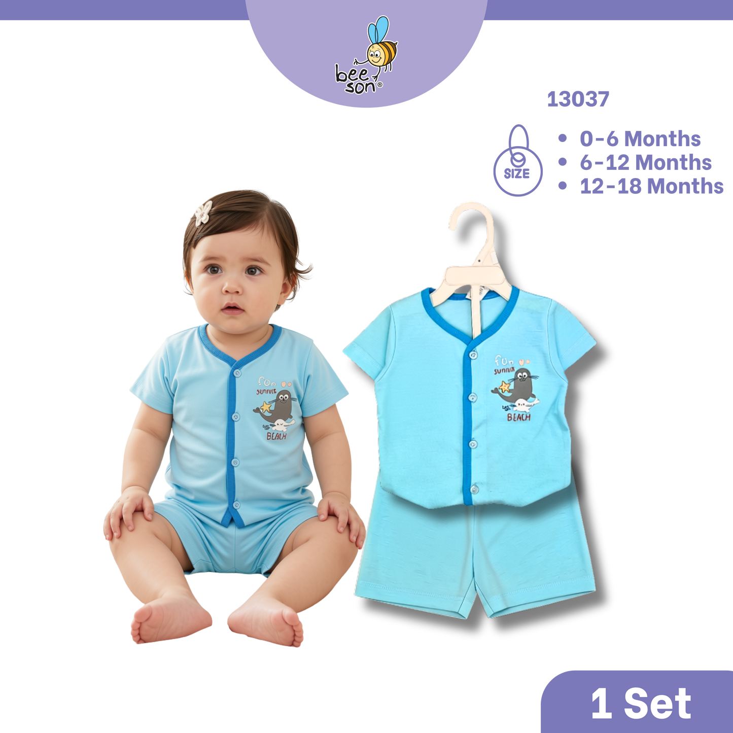 Beeson Baby Soft Cotton Top & Pant Outfit Set 0-18 Months | Unisex | 13033 | 13034 | 13036 | 13037 | 13038 | 13039 | 13042 | 13043 | 13044 | 13049 | 13056 | 13057