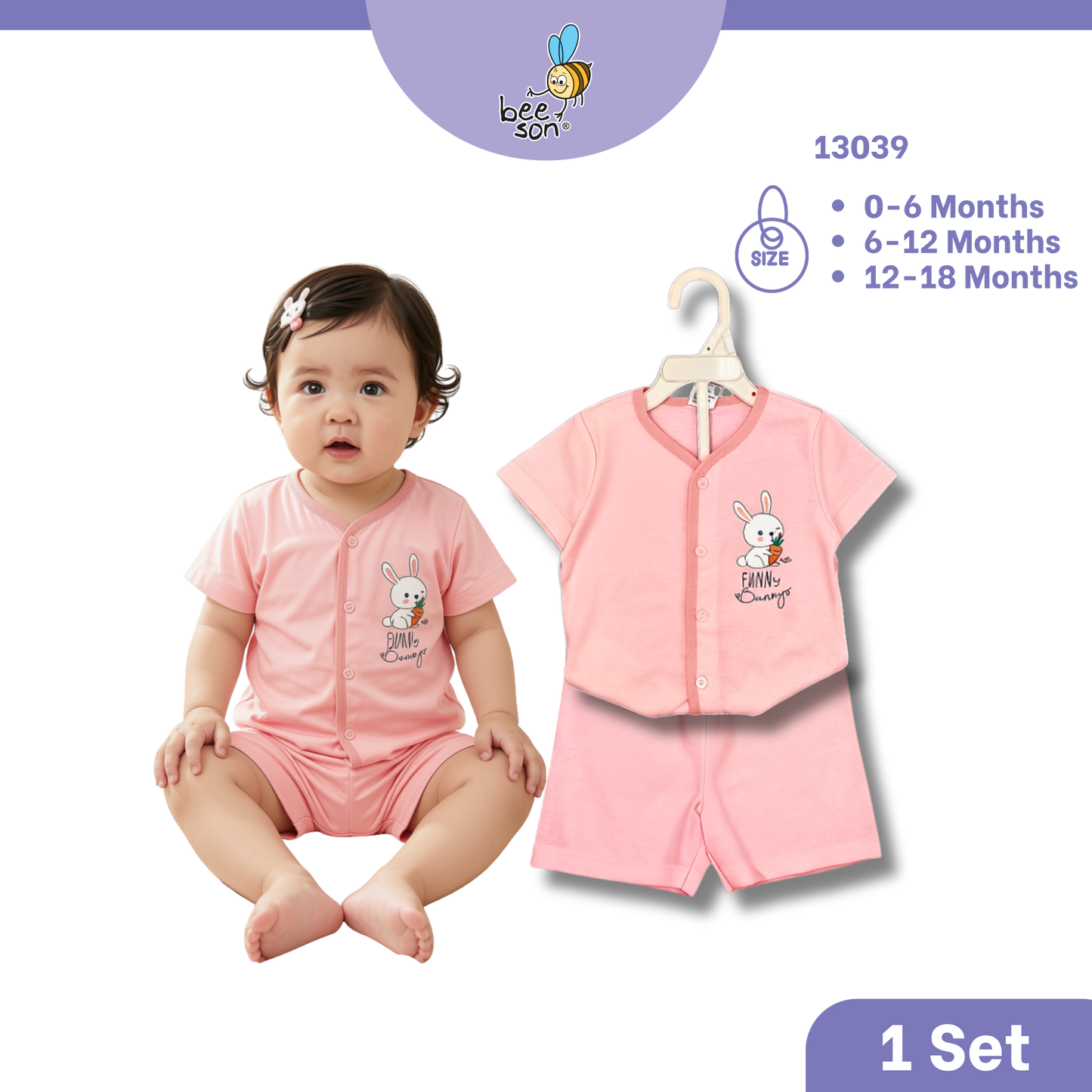 Beeson Baby Soft Cotton Top & Pant Outfit Set 0-18 Months | Unisex | 13033 | 13034 | 13036 | 13037 | 13038 | 13039 | 13042 | 13043 | 13044 | 13049 | 13056 | 13057