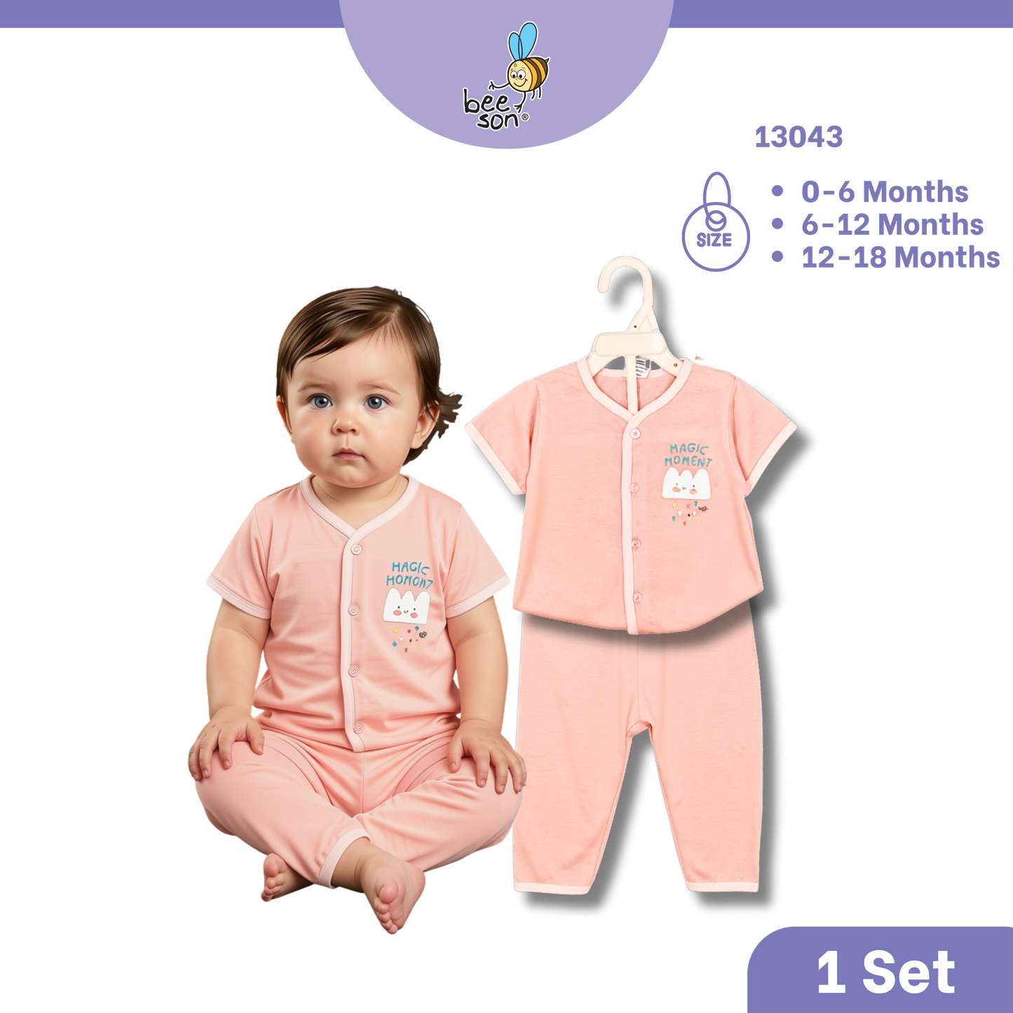 Beeson Baby Soft Cotton Top & Pant Outfit Set 0-18 Months | Unisex | 13033 | 13034 | 13036 | 13037 | 13038 | 13039 | 13042 | 13043 | 13044 | 13049 | 13056 | 13057