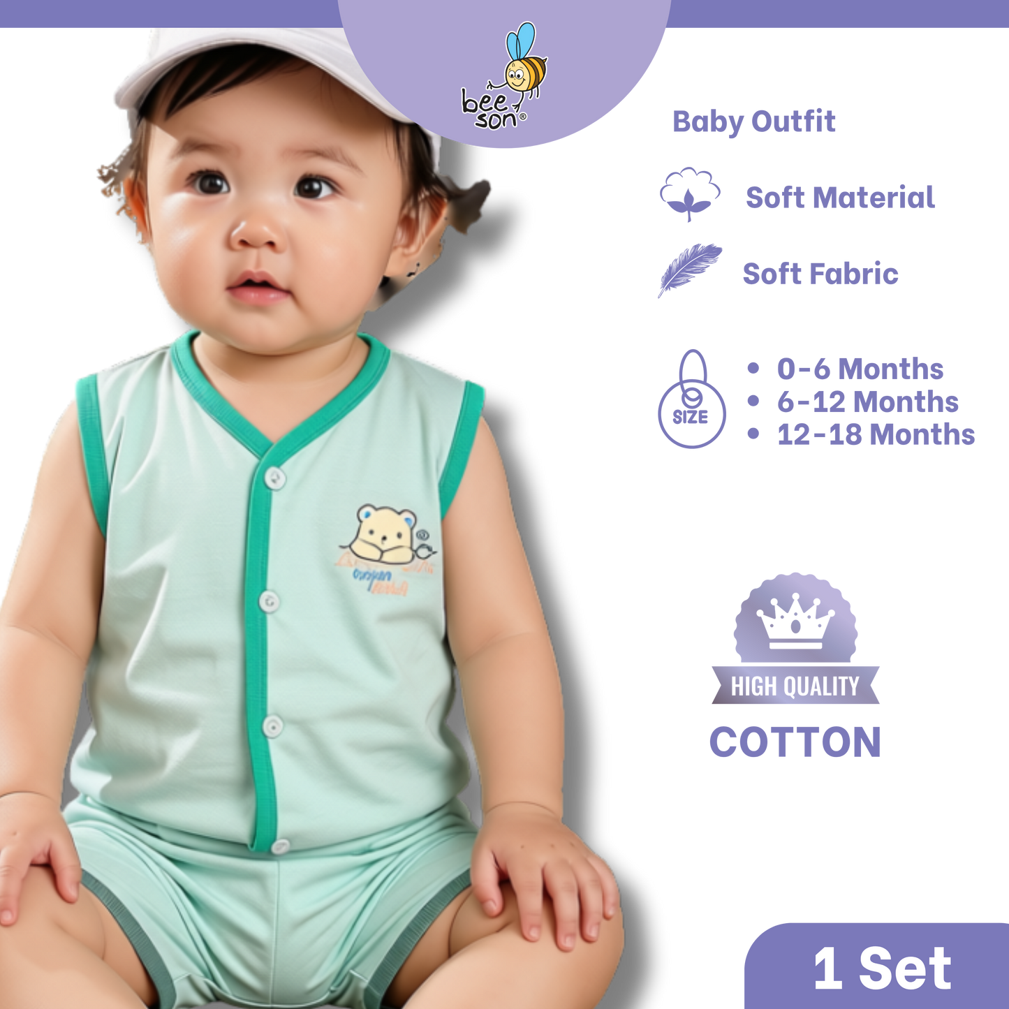Beeson Baby Soft Cotton Top & Pant Outfit Set 0-18 Months | Unisex | 13033 | 13034 | 13036 | 13037 | 13038 | 13039 | 13042 | 13043 | 13044 | 13049 | 13056 | 13057