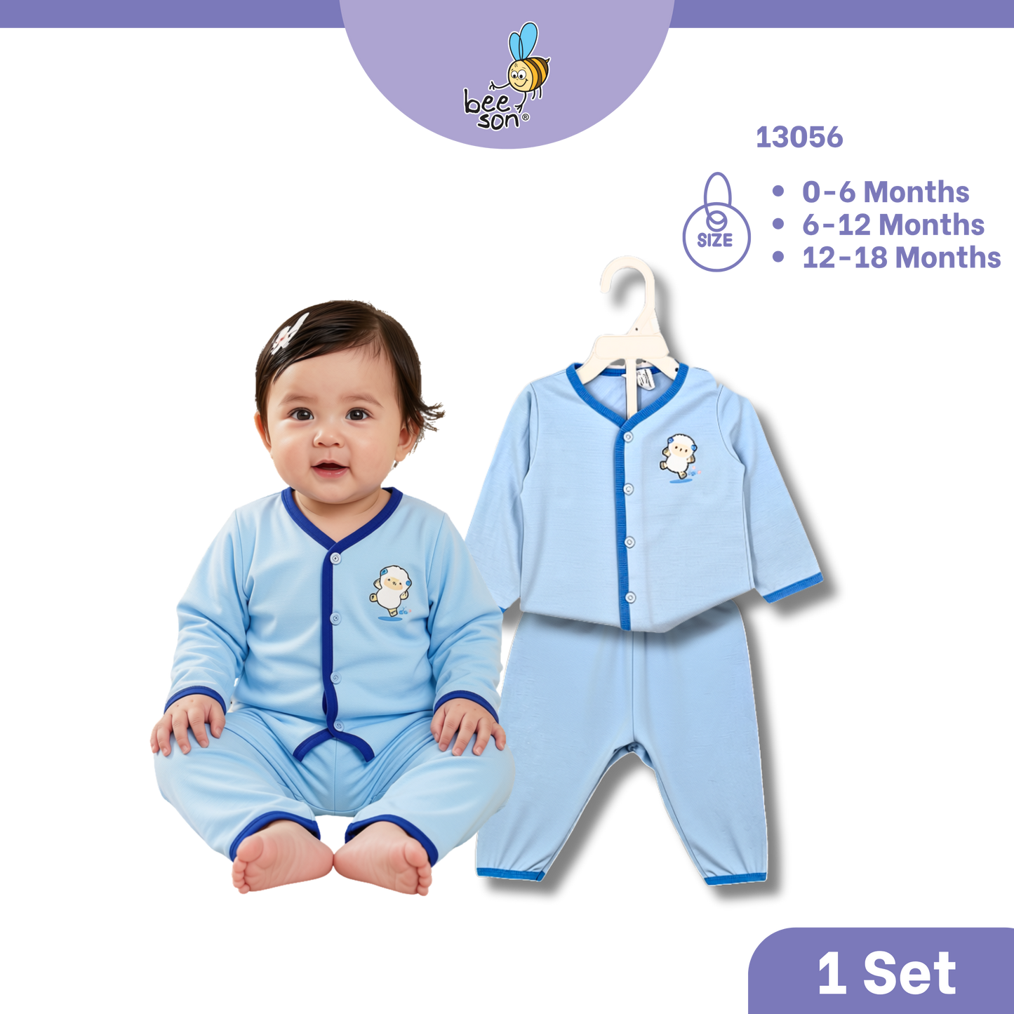 Beeson Baby Soft Cotton Top & Pant Outfit Set 0-18 Months | Unisex | 13033 | 13034 | 13036 | 13037 | 13038 | 13039 | 13042 | 13043 | 13044 | 13049 | 13056 | 13057