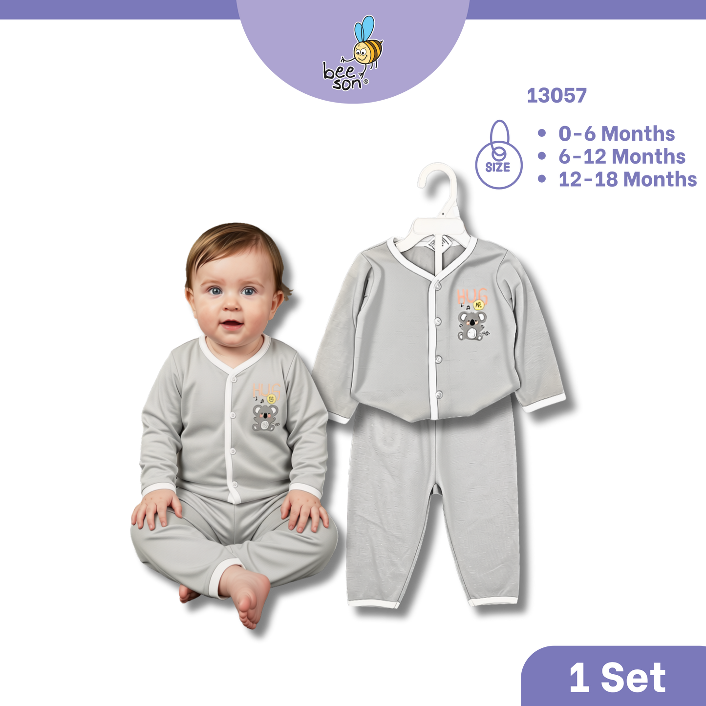 Beeson Baby Soft Cotton Top & Pant Outfit Set 0-18 Months | Unisex | 13033 | 13034 | 13036 | 13037 | 13038 | 13039 | 13042 | 13043 | 13044 | 13049 | 13056 | 13057