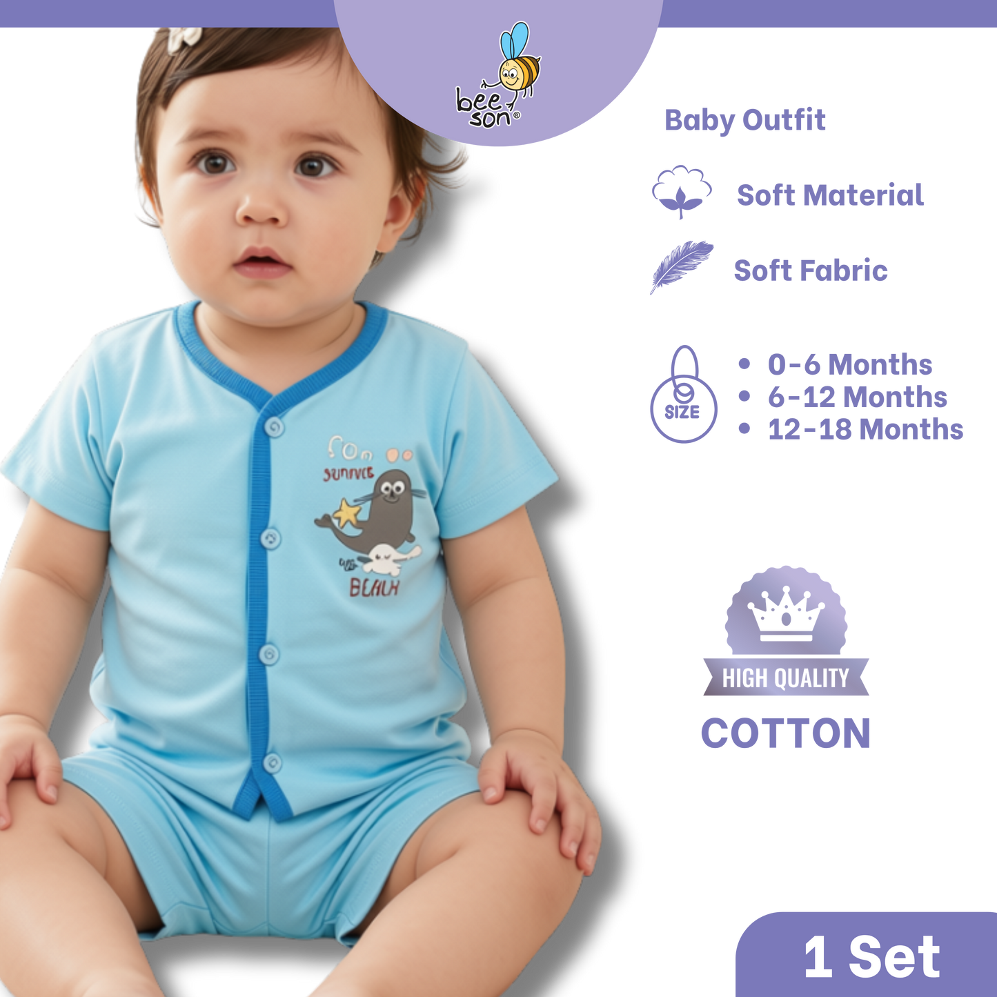 Beeson Baby Soft Cotton Top & Pant Outfit Set 0-18 Months | Unisex | 13033 | 13034 | 13036 | 13037 | 13038 | 13039 | 13042 | 13043 | 13044 | 13049 | 13056 | 13057