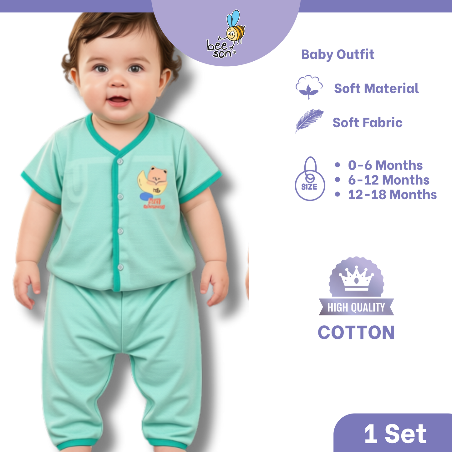 Beeson Baby Soft Cotton Top & Pant Outfit Set 0-18 Months | Unisex | 13033 | 13034 | 13036 | 13037 | 13038 | 13039 | 13042 | 13043 | 13044 | 13049 | 13056 | 13057