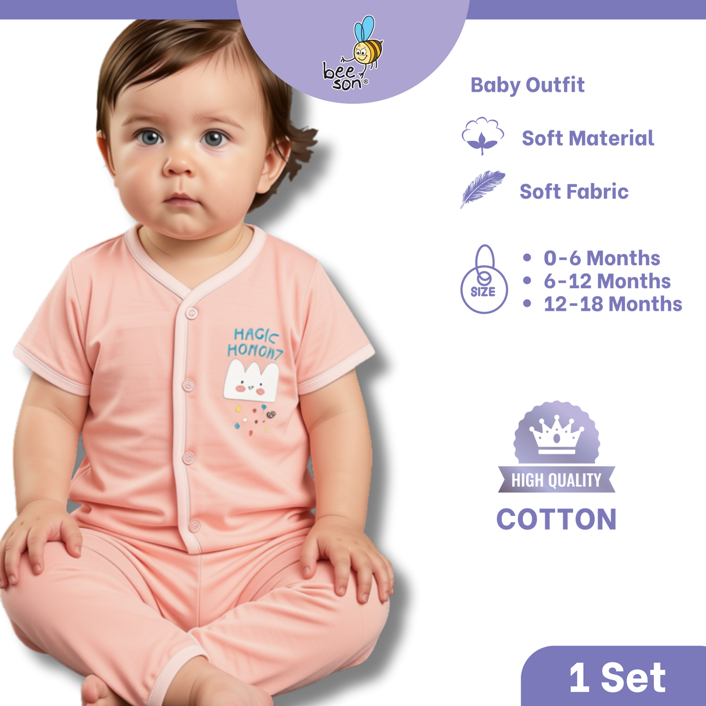 Beeson Baby Soft Cotton Top & Pant Outfit Set 0-18 Months | Unisex | 13033 | 13034 | 13036 | 13037 | 13038 | 13039 | 13042 | 13043 | 13044 | 13049 | 13056 | 13057