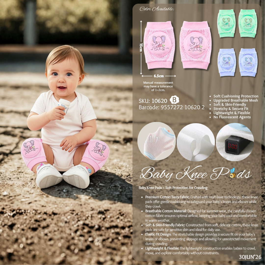 Beeson Baby Knee Pads – Soft Protection for Crawling | 10620 B